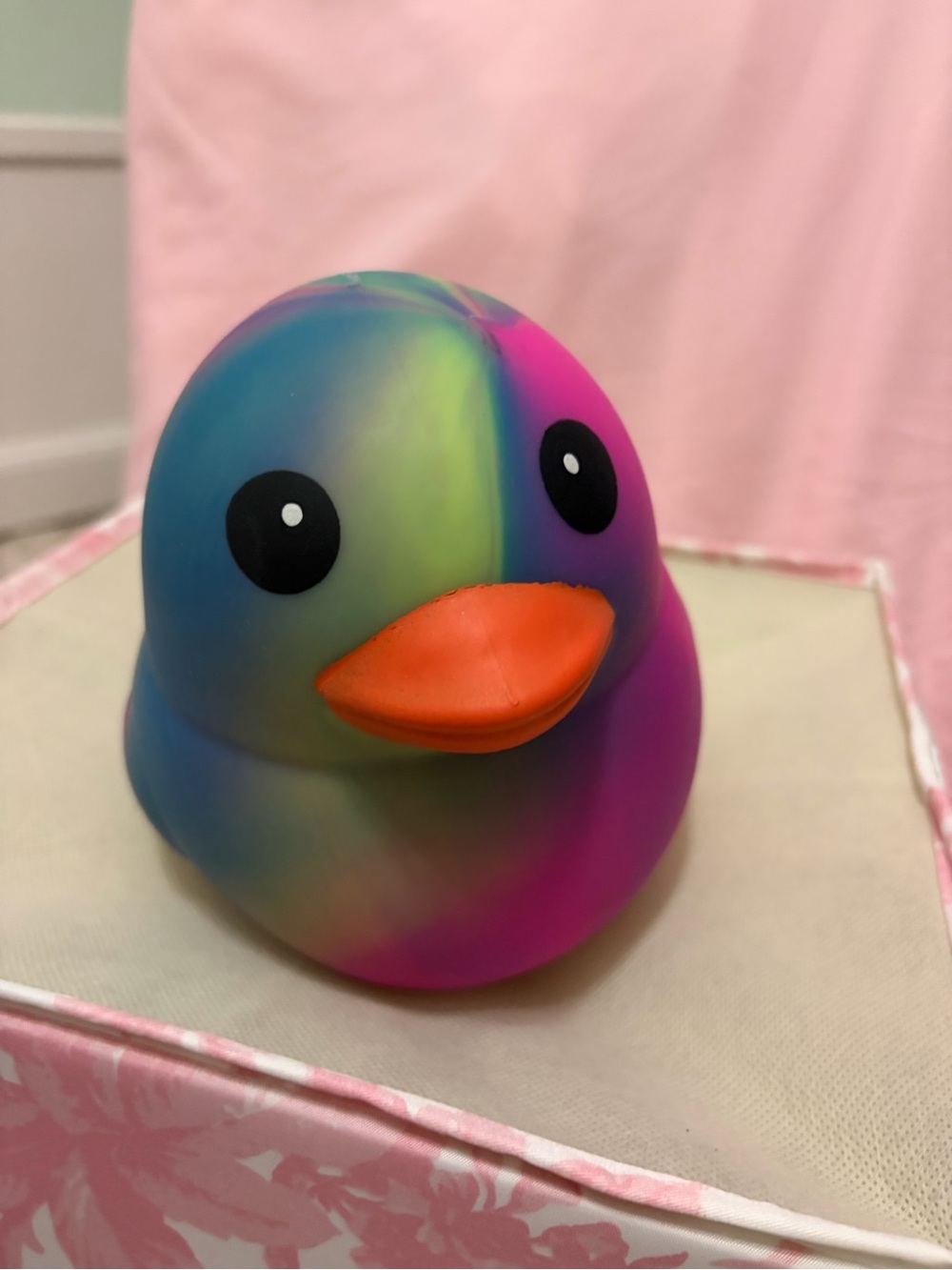 Sunny Days Jumbo Squeeezy Viral Tie Dye Duck Squishie NWT